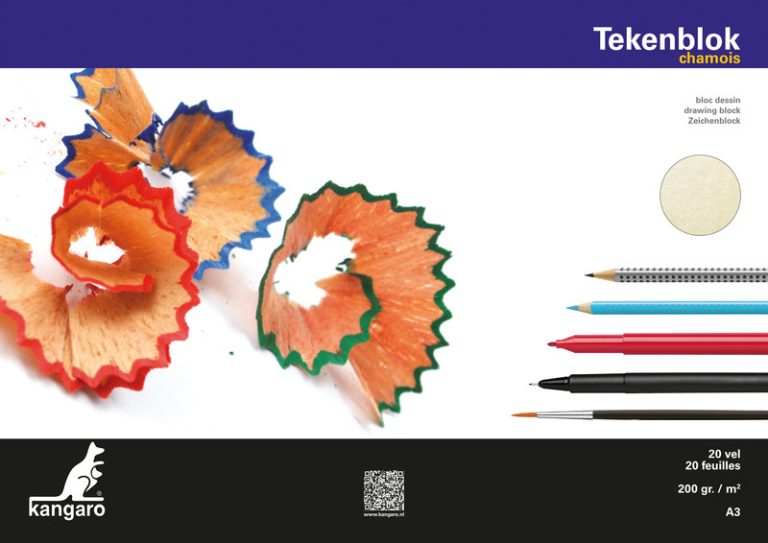 Kangaro K-5593 Tekenblok A3 200 Gram 20 Vel Chamois | Kopen bij Flickmyhouse