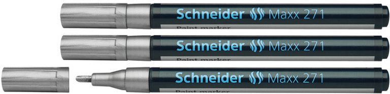 Schneider S-127154-3 Lakmarker Maxx 271 1-2 Mm Zilver Set Van 3 | Kopen bij Flickmyhouse