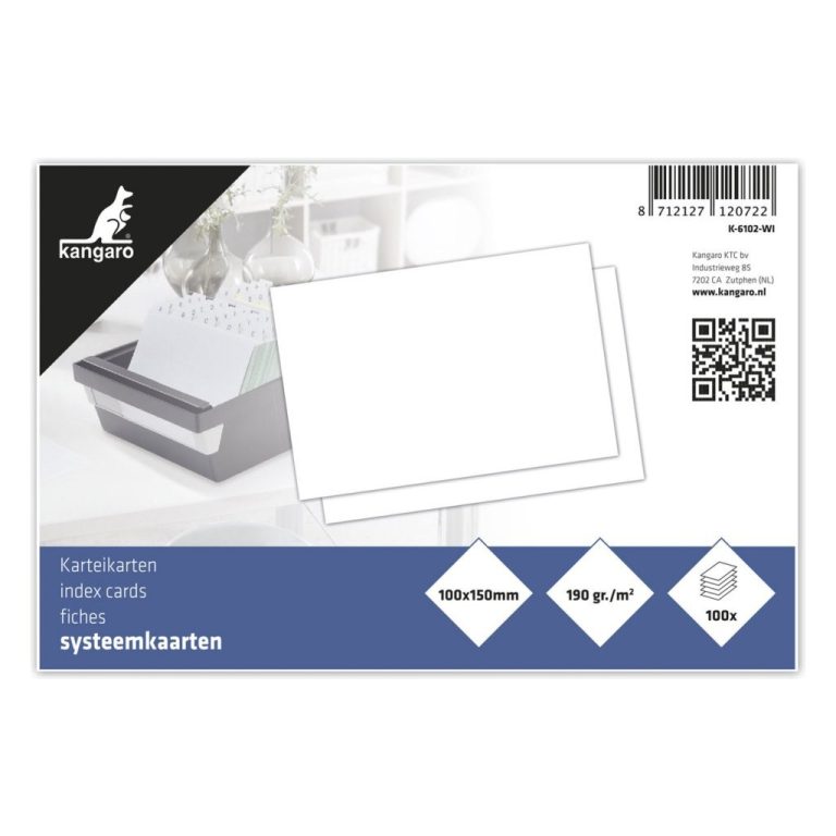 Kangaro K-6102-WI Systeemkaart Blanco 10x15 cm 100 Vel Wit | Kopen bij Flickmyhouse