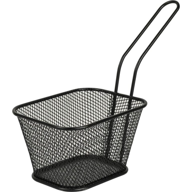 Gusta Frietmandje 10.5x8.5x13.8 cm Zwart/Aluminium | Kopen bij Flickmyhouse