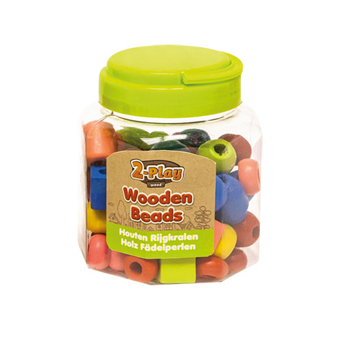 Houten Kralen In Pot 72 Stuks | Kopen bij Flickmyhouse