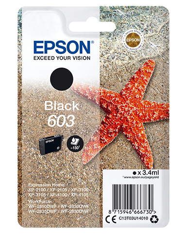 Epson T03u1 Origineel Zwart 603 3.4ml | Kopen bij Flickmyhouse