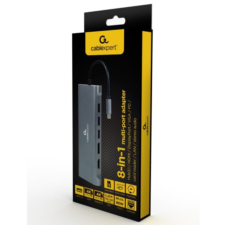 Cablexpert Gmb Usb-c Multi-poort 8-in-1 | Kopen bij Flickmyhouse