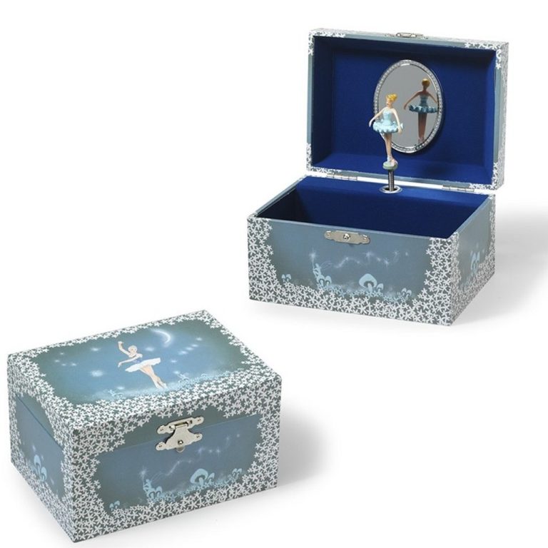 Simply for Kids Juwelen-Muziekdoosje Ballerina Blauwe Jurk Blauw/Wit | Kopen bij Flickmyhouse