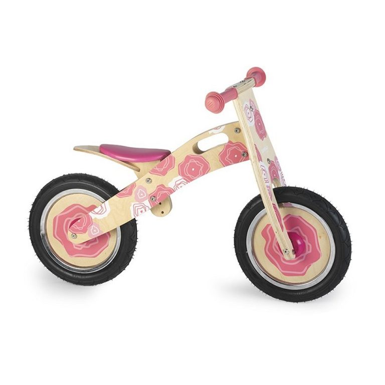 Simply for Kids Houten Loopfiets Pink Flower | Kopen bij Flickmyhouse