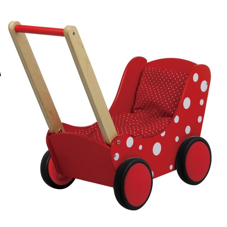 Simply for Kids Houten Poppenwagen Stippeltje Rood | Kopen bij Flickmyhouse