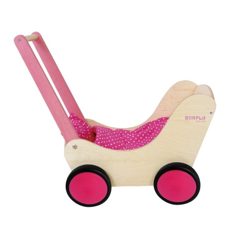 Simply for Kids Houten Poppenwagen Roze | Kopen bij Flickmyhouse