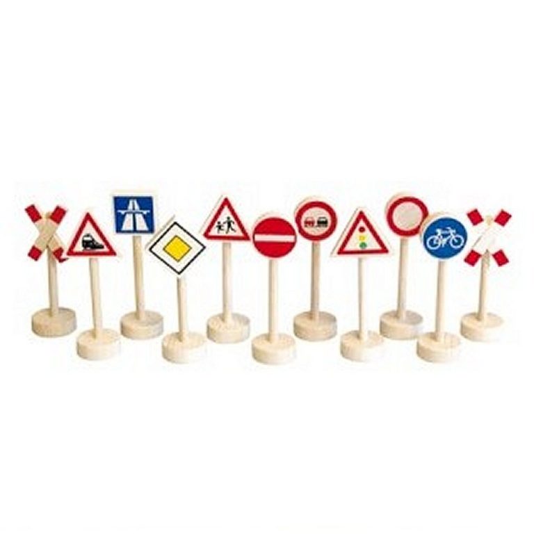 Simply for Kids Houten Verkeersborden 12 stuks | Kopen bij Flickmyhouse