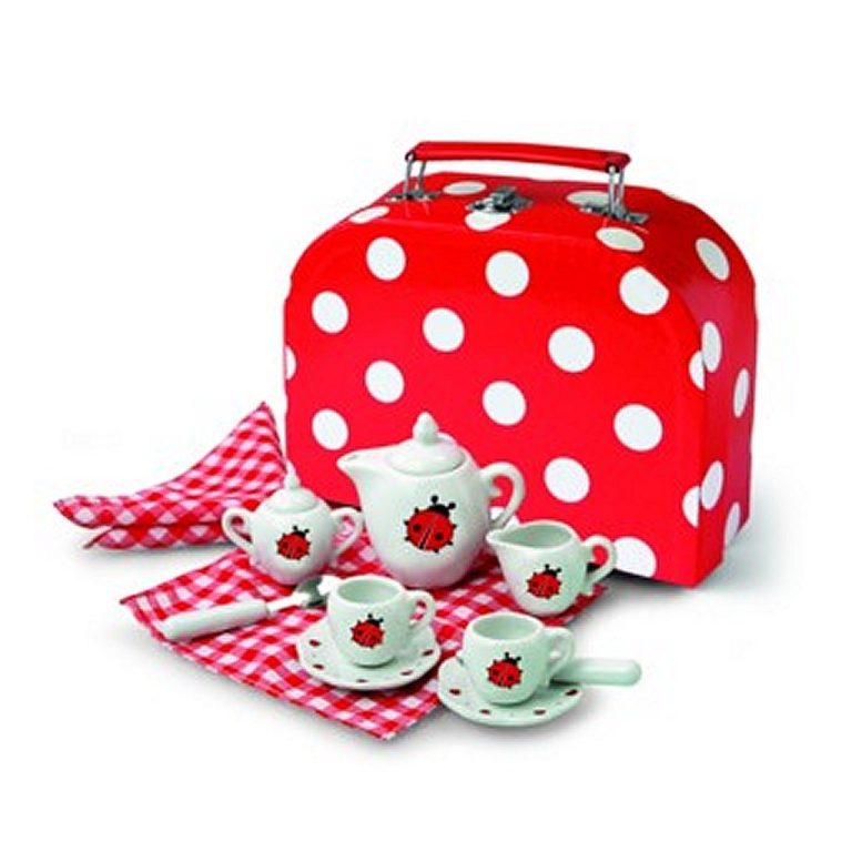 Simply for Kids Porseleinen Theeservies Lieveheersbeestje met Koffertje | Kopen bij Flickmyhouse