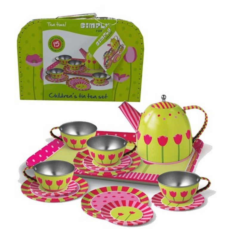 Simply for Kids Tinnen Tulpen Theeservies in Koffer | Kopen bij Flickmyhouse