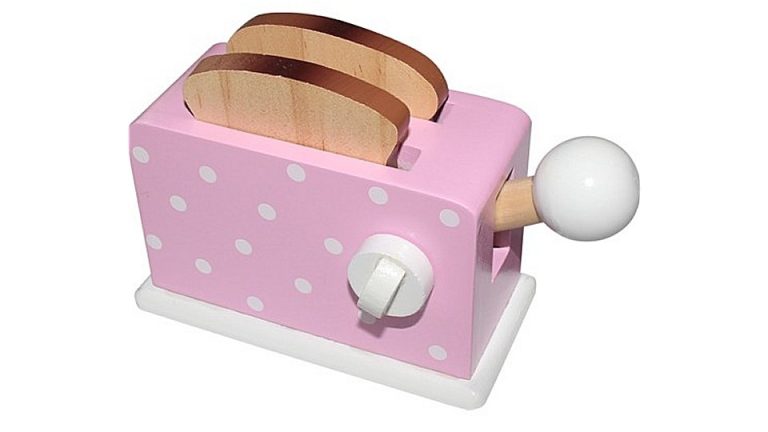 Simply for Kids Houten Broodrooster + Brood Roze | Kopen bij Flickmyhouse