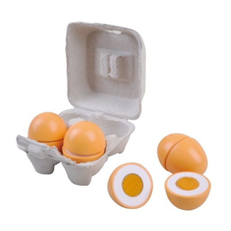 Simply For Kids Doosje met Houten Eieren 4-delig | Kopen bij Flickmyhouse