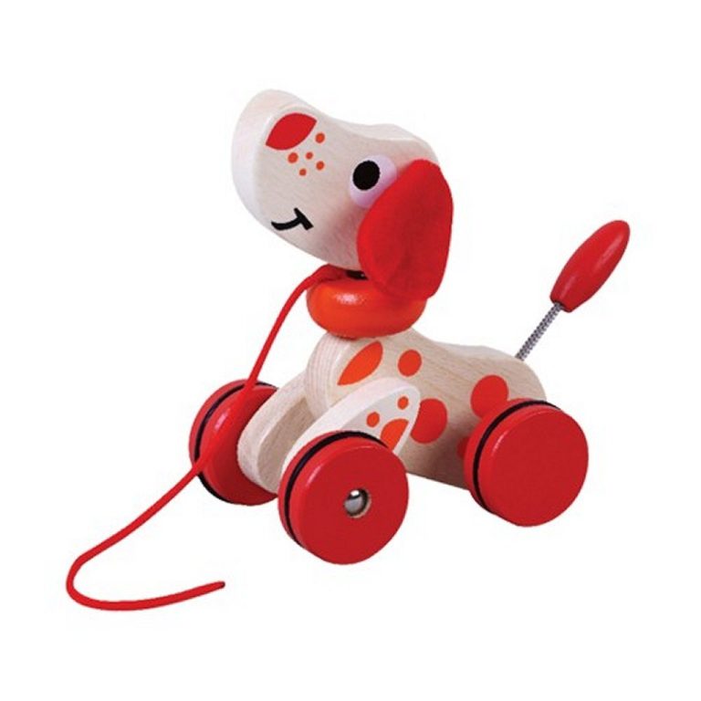 Simply for Kids Houten Trekpuppy Rood/Wit | Kopen bij Flickmyhouse