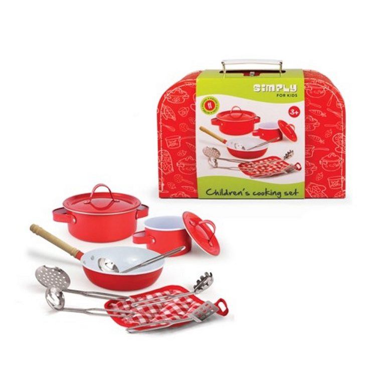 Simply for Kids Metalen Kookset in Koffer Rood 11-delig | Kopen bij Flickmyhouse