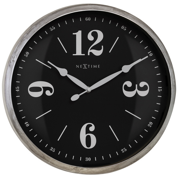 NeXtime NE-3290ZI Landelijke Wandklok - 39cm - Stille Klok - Wit/ ZIlver - "Classic" | Kopen bij Flickmyhouse