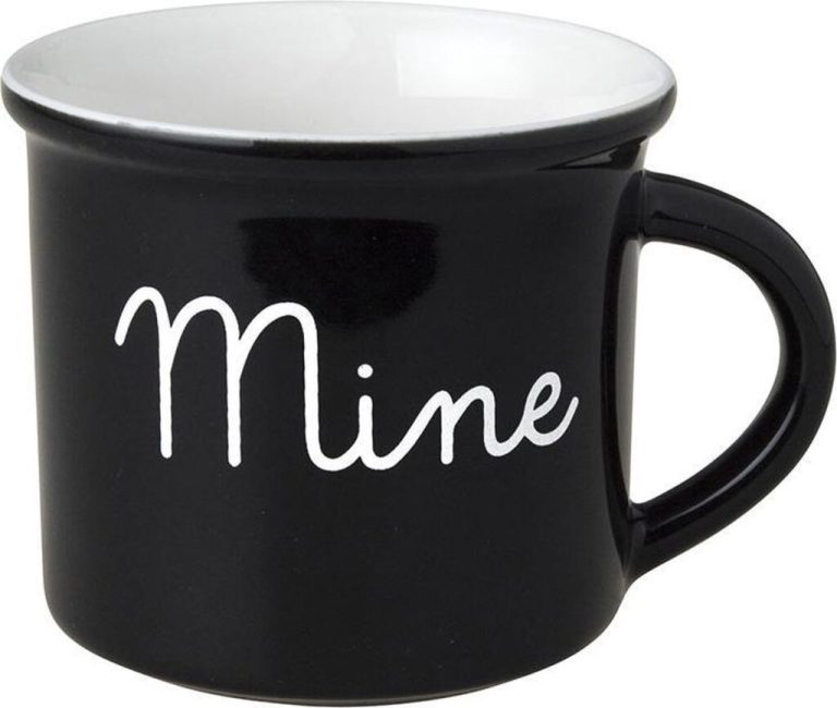 Dutch Rose Zwart/Wit Beker Mine Zwart | Kopen bij Flickmyhouse