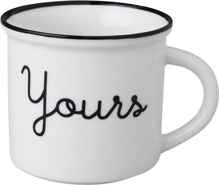 Dutch Rose Zwart/Wit Beker Yours Wit | Kopen bij Flickmyhouse