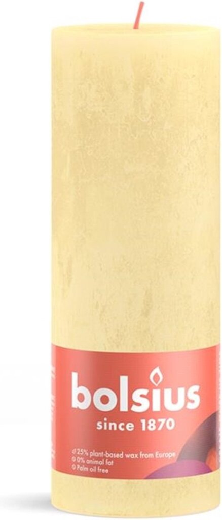 Bolsius Stompkaars Rustiek Butter Yellow 19 cm &oslash; 7 cm | Kopen bij Flickmyhouse