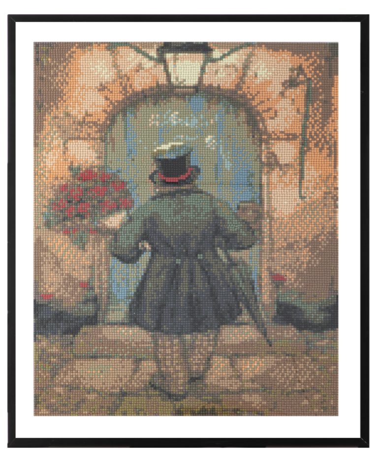 Grafix Diamond Painting Anton Pieck Man Met Rozen 40x50cm | Kopen bij Flickmyhouse