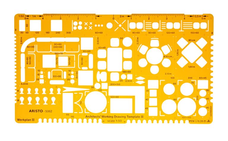 Aristo AR-5062 Architect-combisjabloon II 1 : 50 | Kopen bij Flickmyhouse