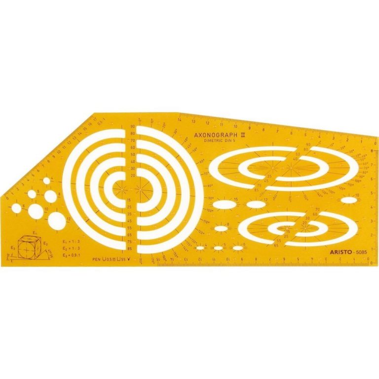 Aristo AR-5085 Tekensjabloon Axonograph II 270x110x1 mm Oranje/Transparant | Kopen bij Flickmyhouse