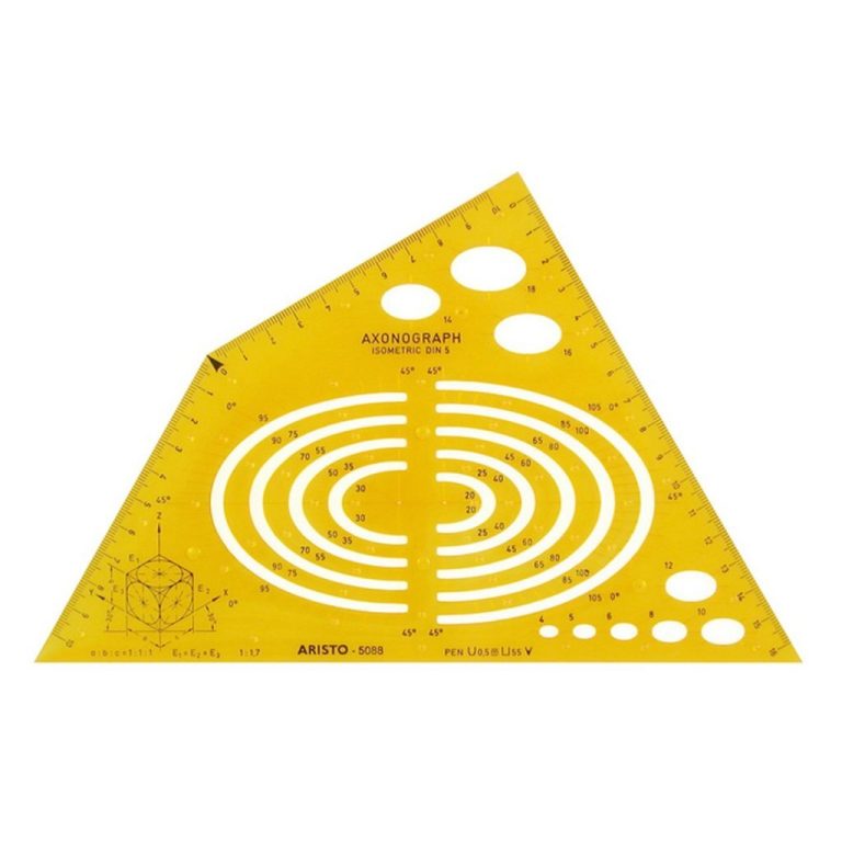 Aristo AR-5088 Tekensjabloon Axonograph 240x135x1.2 mm Oranje/Transparant | Kopen bij Flickmyhouse