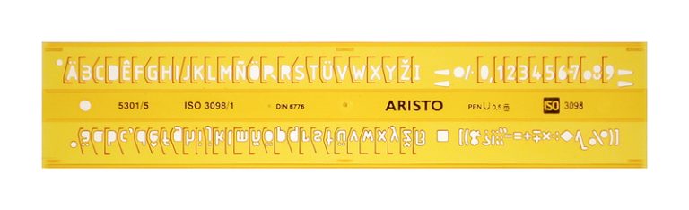 Aristo AR-5301/5 Lettersjabloon 5mm H-profiel Schriftvorm B Recht | Kopen bij Flickmyhouse