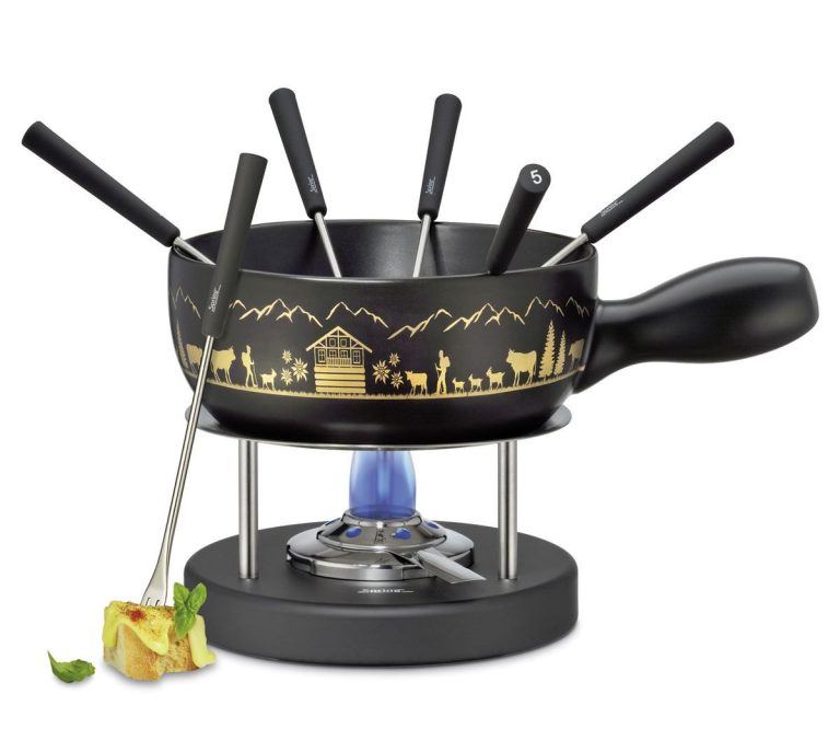 Kaasfondueset Montana Zwart - Goud | Kopen bij Flickmyhouse
