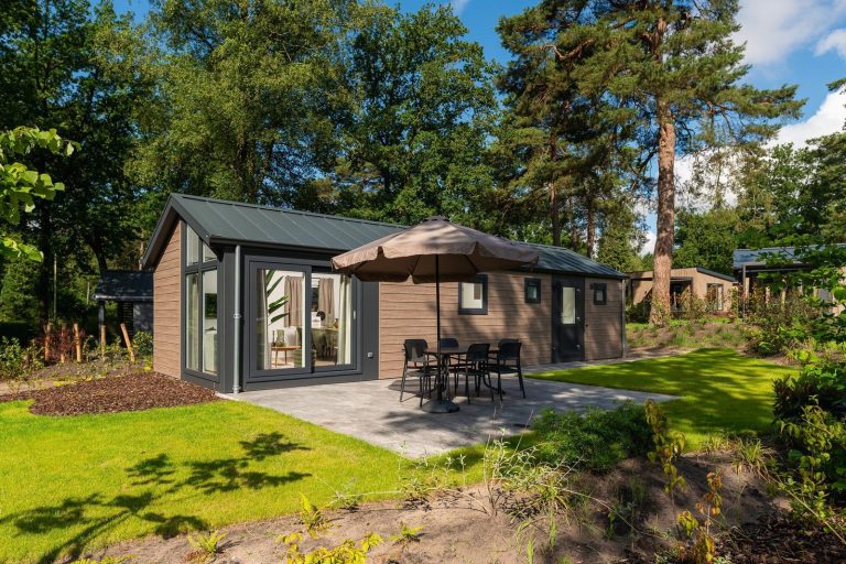 Sfeervol 6-persoons chalet op een vakantiepark met zwembad op de Veluwe
