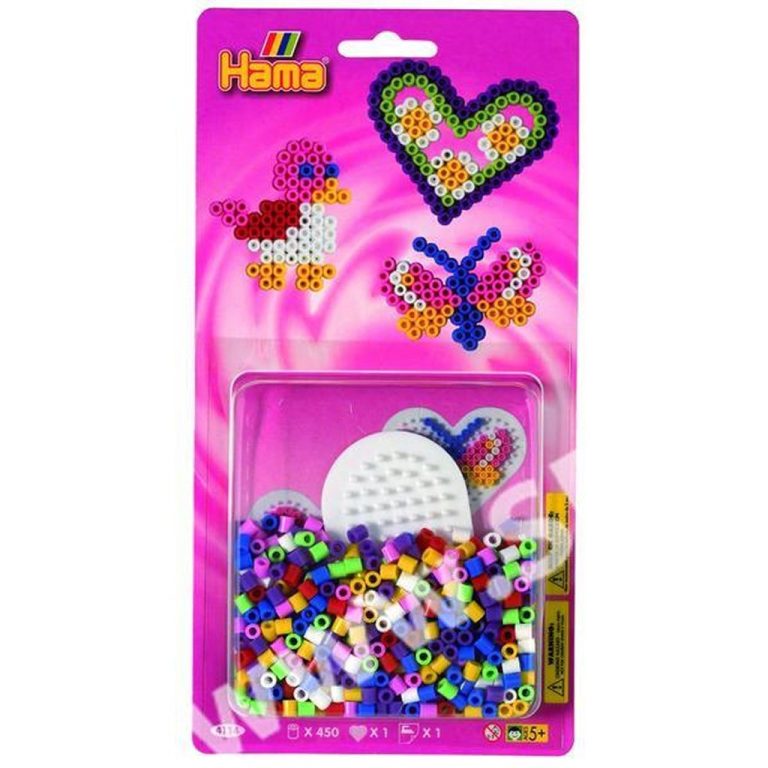 Hama Strijkkralen Vogel/Hart/Vlinder 450 Stuks | Kopen bij Flickmyhouse