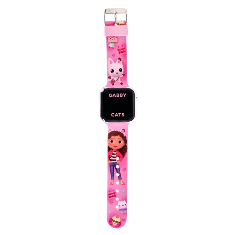 Gabby's Dollhouse LED Horloge Roze | Kopen bij Flickmyhouse