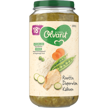 Olvarit 18+ Maanden Risotto Doperwten Kalkoen 250g bij Jumbo | Flickmyhouse