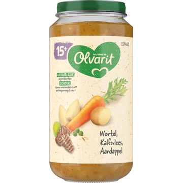 Olvarit Wortel Kalfsvlees Aardappel 15+ Maanden 250 g bij Jumbo | Flickmyhouse