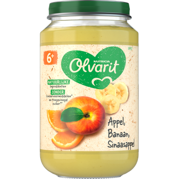 Olvarit Appel Banaan Sinaasappel 6+ Maanden 200 g bij Jumbo | Flickmyhouse