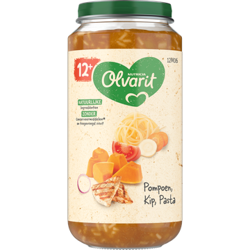 Olvarit 12+ Maanden Pompoen Kip Pasta 250g bij Jumbo | Flickmyhouse
