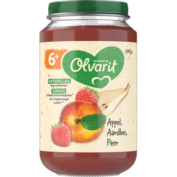 Olvarit 6+ Maanden Appel Aardbei Peer 200g bij Jumbo | Flickmyhouse