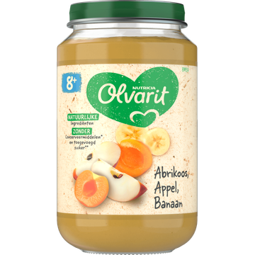 Olvarit 8+ Maanden Abrikoos Appel Banaan 200g bij Jumbo | Flickmyhouse