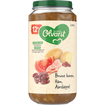 Olvarit 12+ Maanden Bruine Bonen Ham Aardappel 250g bij Jumbo | Flickmyhouse