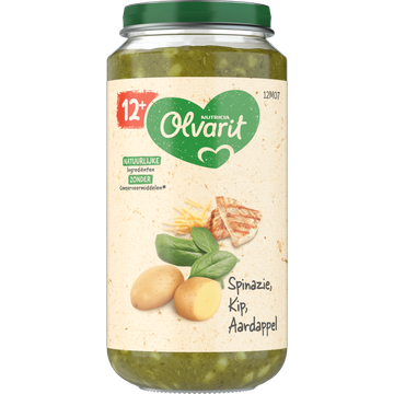 Olvarit 12+ Maanden Spinazie Kip Aardappel 250g bij Jumbo | Flickmyhouse