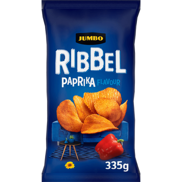 Jumbo Ribbel Paprika Chips 335 g | Flickmyhouse