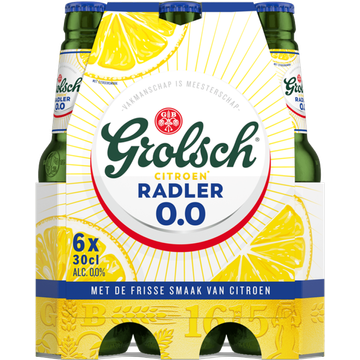 Grolsch Citroen Radler 0.0% Alcoholvrij Fles 6 x 300ML bij Jumbo | Flickmyhouse