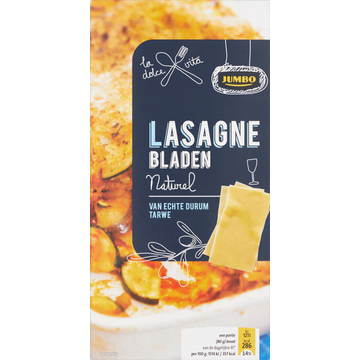 Jumbo Lasagnebladen Naturel 250 g | Flickmyhouse