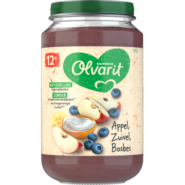 Olvarit Appel Zuivel Bosbes 12+ Maanden 200 g bij Jumbo | Flickmyhouse