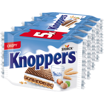 Knoppers Melk Crispy Wafel 5 Stuks 125g bij Jumbo | Flickmyhouse