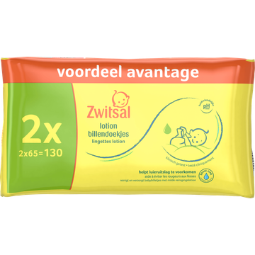 Zwitsal Billendoekjes Lotion 2 x 65 stuks bij Jumbo | Flickmyhouse
