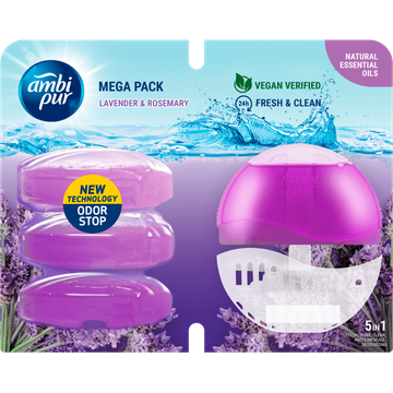 Ambi Pur 24h Fresh & Clean Lavender & Rosemary 5in1 Mega Pack 4 x 55 ml bij Jumbo | Flickmyhouse
