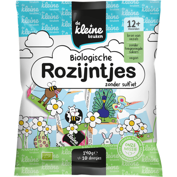 De Kleine Keuken Biologische Rozijntjes Zonder Sulfiet 12+ Maanden 140 g bij Jumbo | Flickmyhouse