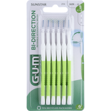 GUM® BIDIRECTION Ragers 0.7 mm 6 Stuks bij Jumbo | Flickmyhouse