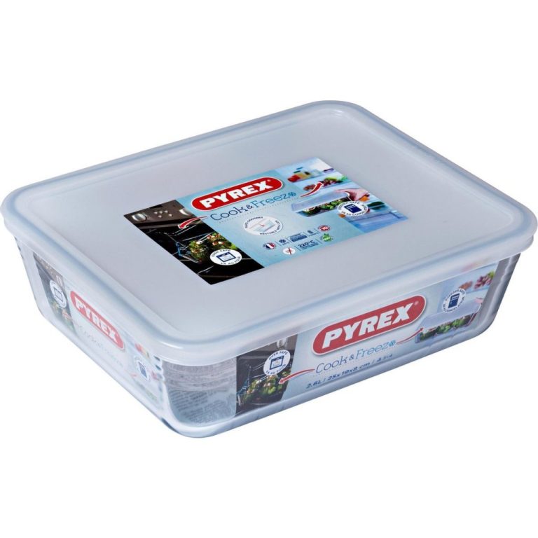 Pyrex Cook & Freeze Glazen Ovenschaal + Deksel 2.6L Transparant | Kopen bij Flickmyhouse