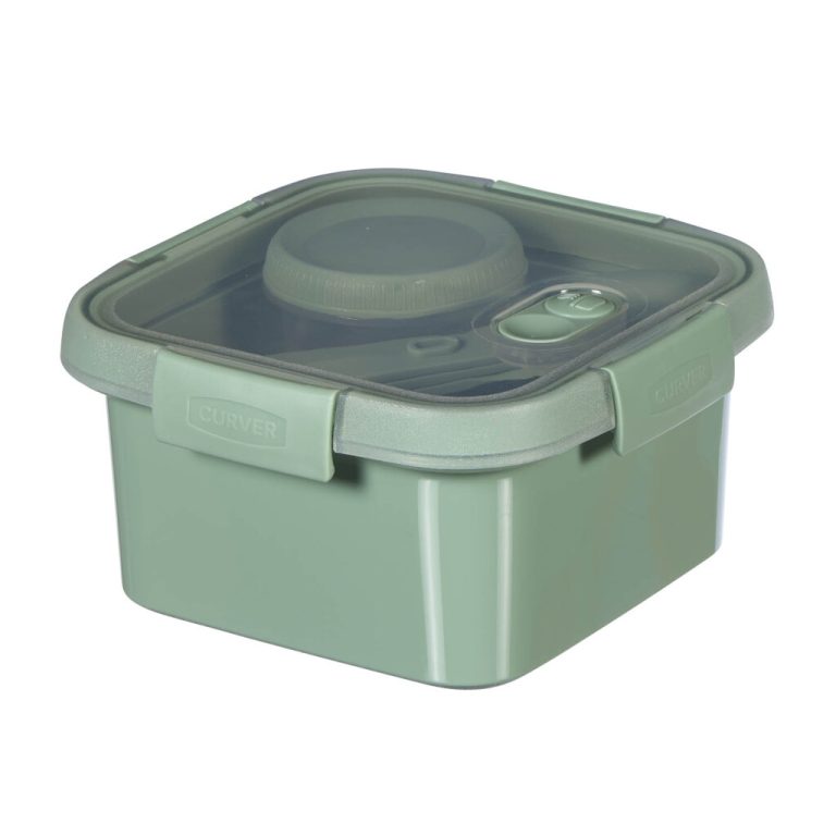 Curver Smart To Go Lunchbox 1.1L + Bestekset + Sauscup Groen | Kopen bij Flickmyhouse